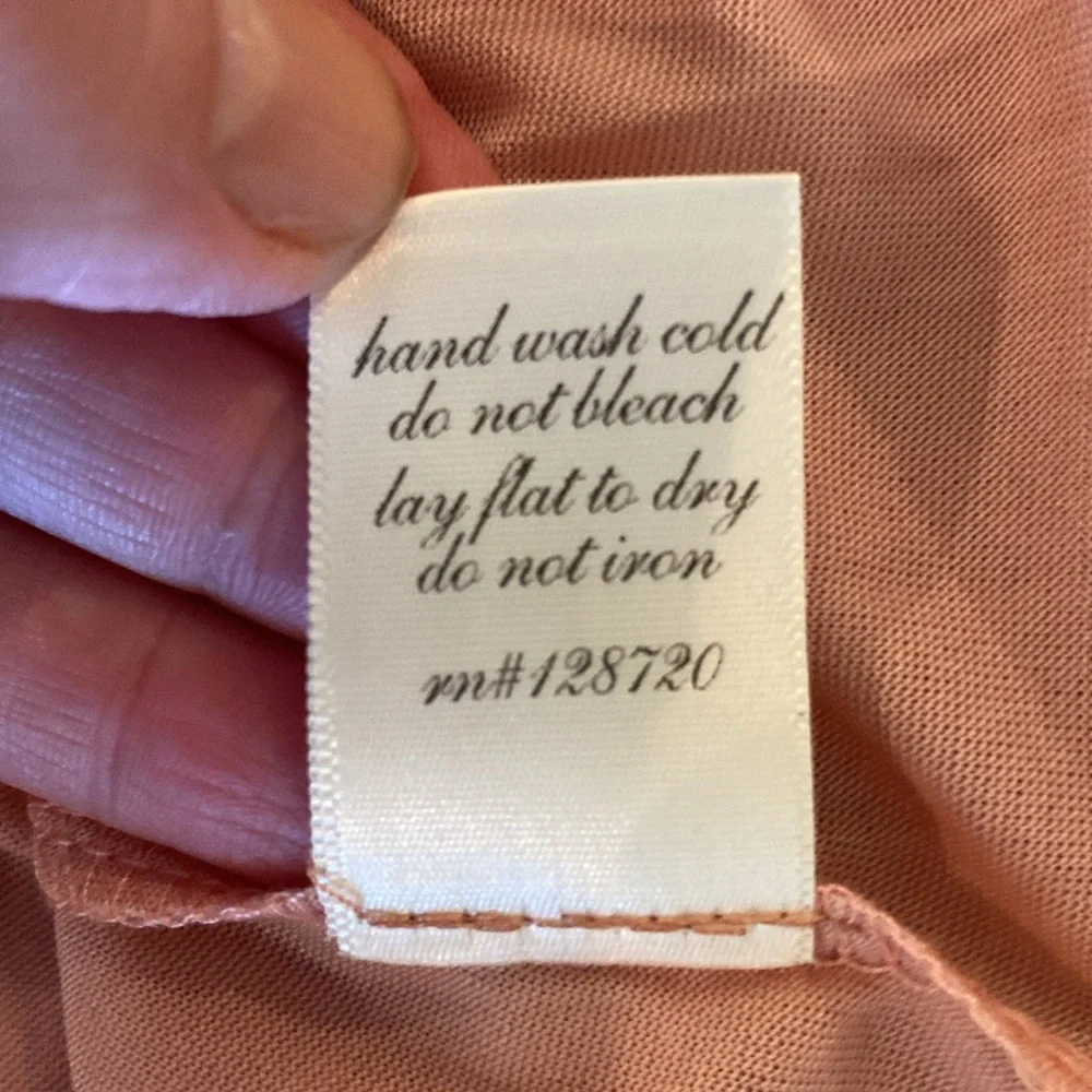 Alya Sleevelss Crochet‎ Design Dress - Medium - Muted Salmon Pink